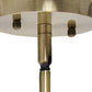 Antiqued Brass And Clear Cylinder Iron Ceiling Light With Clear Shades