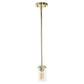 Gold And Clear Cylinder Iron Ceiling Light With Clear Shades