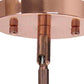 Rose Gold And Clear Cylinder Iron Ceiling Light With Clear Shades