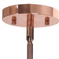 Rose Gold And Clear Cylinder Iron Ceiling Light With Clear Shades