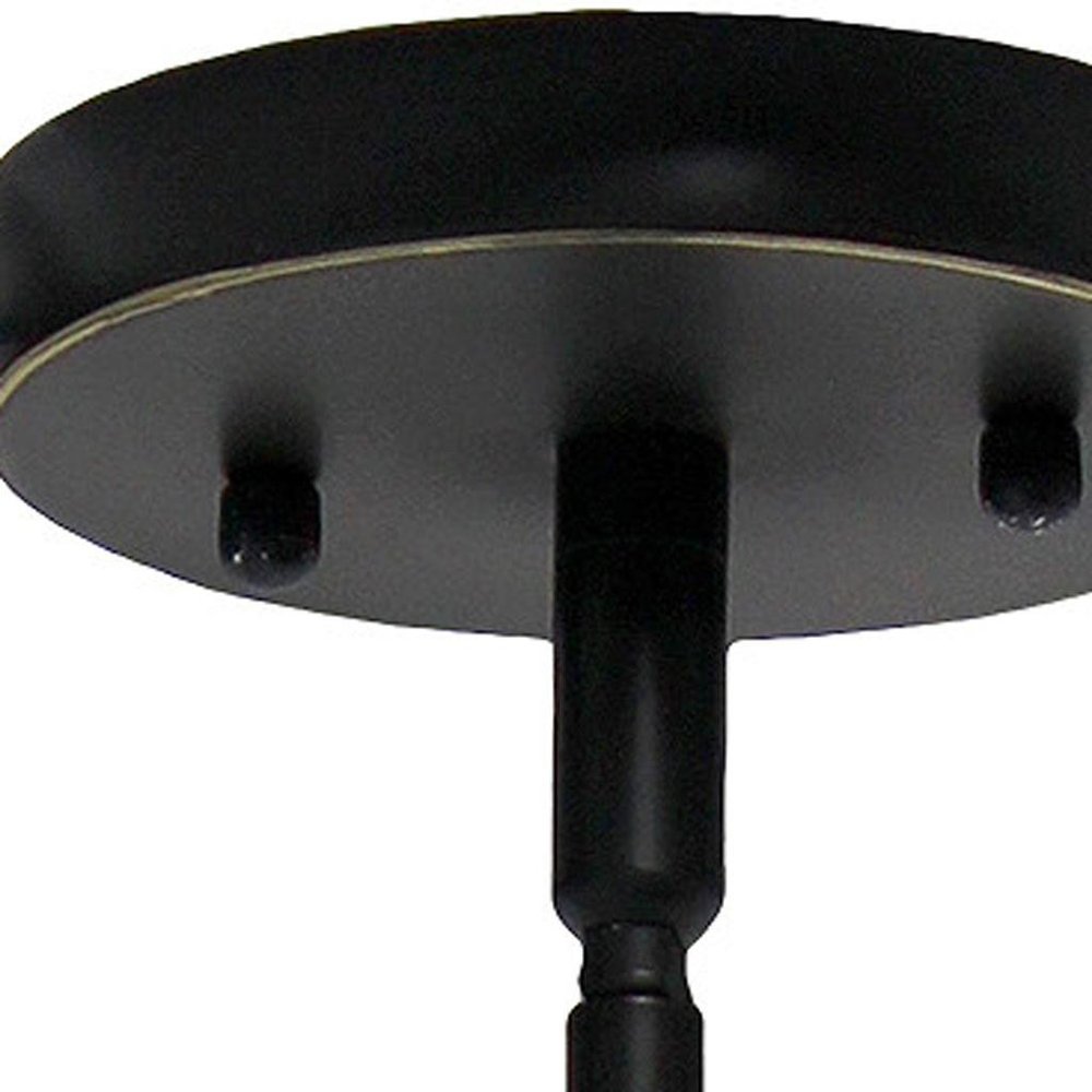 Bronze And Clear Cylinder Iron Ceiling Light With Clear Shades