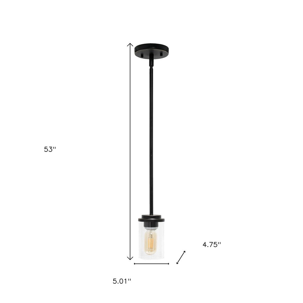 Bronze And Clear Cylinder Iron Ceiling Light With Clear Shades