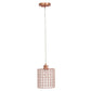 Rose Gold And Clear Cylinder Crystal Ceiling Light With Clear Shades