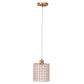 Rose Gold And Clear Cylinder Crystal Ceiling Light With Clear Shades