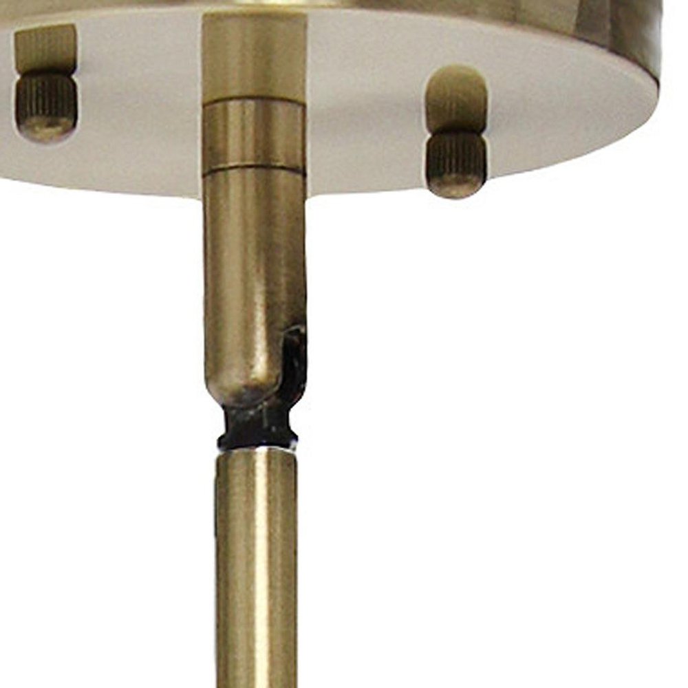 Antiqued Brass And Clear Cylinder Iron Ceiling Light With Clear Shades