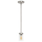 Nickel And Clear Cylinder Iron Ceiling Light With Clear Shades