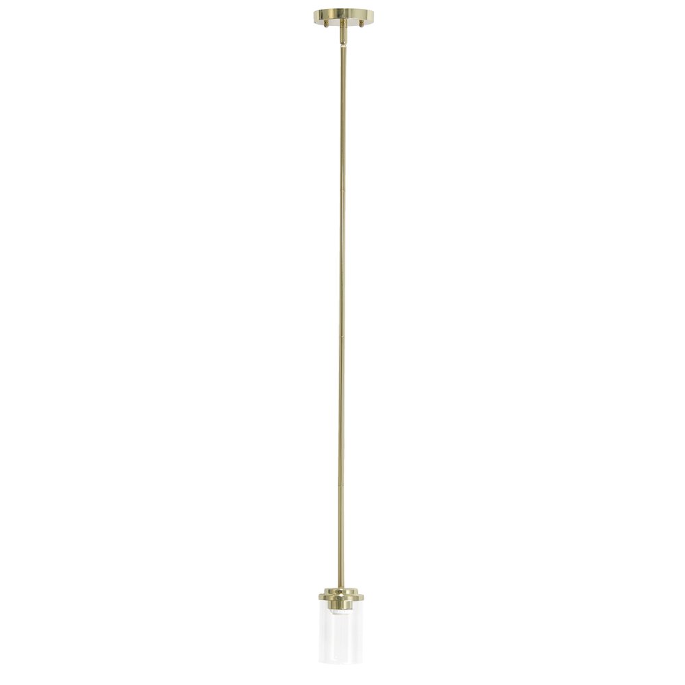 Gold And Clear Cylinder Iron Ceiling Light With Clear Shades