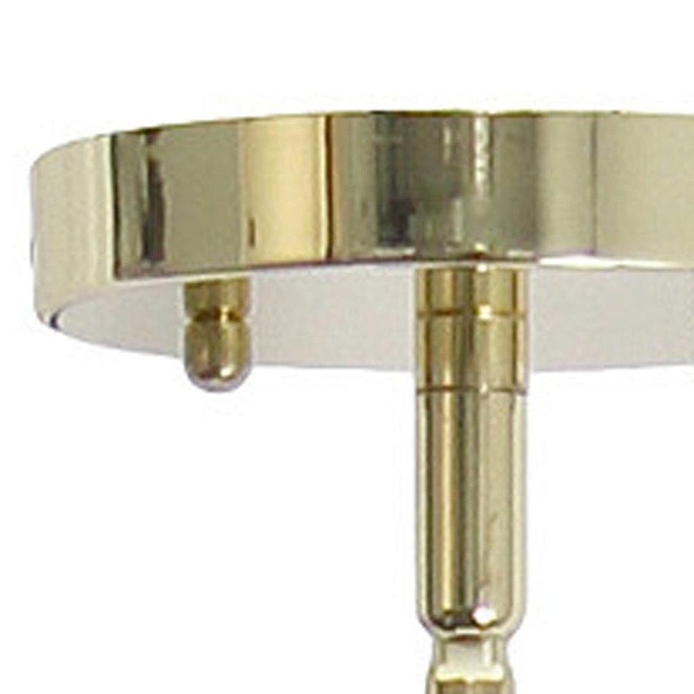Gold And Clear Cylinder Iron Ceiling Light With Clear Shades