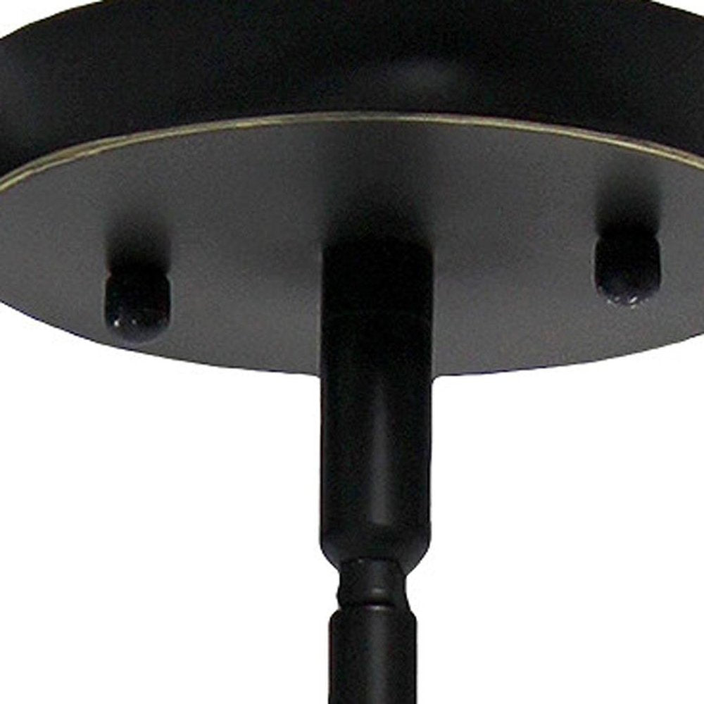 Bronze And Clear Cylinder Iron Ceiling Light With Clear Shades