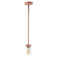 Rose Gold And Clear Cylinder Iron Ceiling Light With Clear Shades