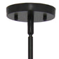 Black Caged Iron Ceiling Light With Black Shades