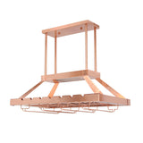 Copper Kitchen Island Two Light Iron LED Edison Bulb Flush Ceiling Light