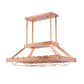 Copper Kitchen Island Two Light Iron LED Edison Bulb Flush Ceiling Light