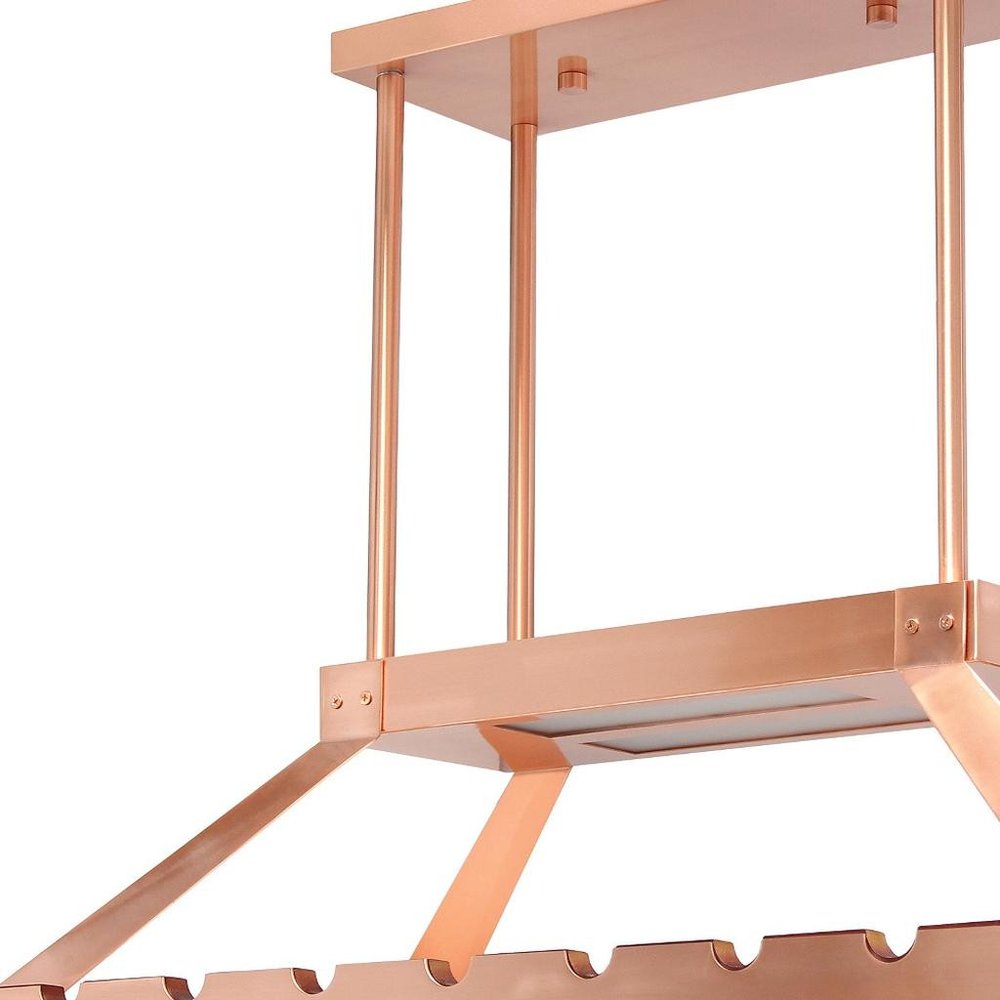 Copper Kitchen Island Two Light Iron LED Edison Bulb Flush Ceiling Light