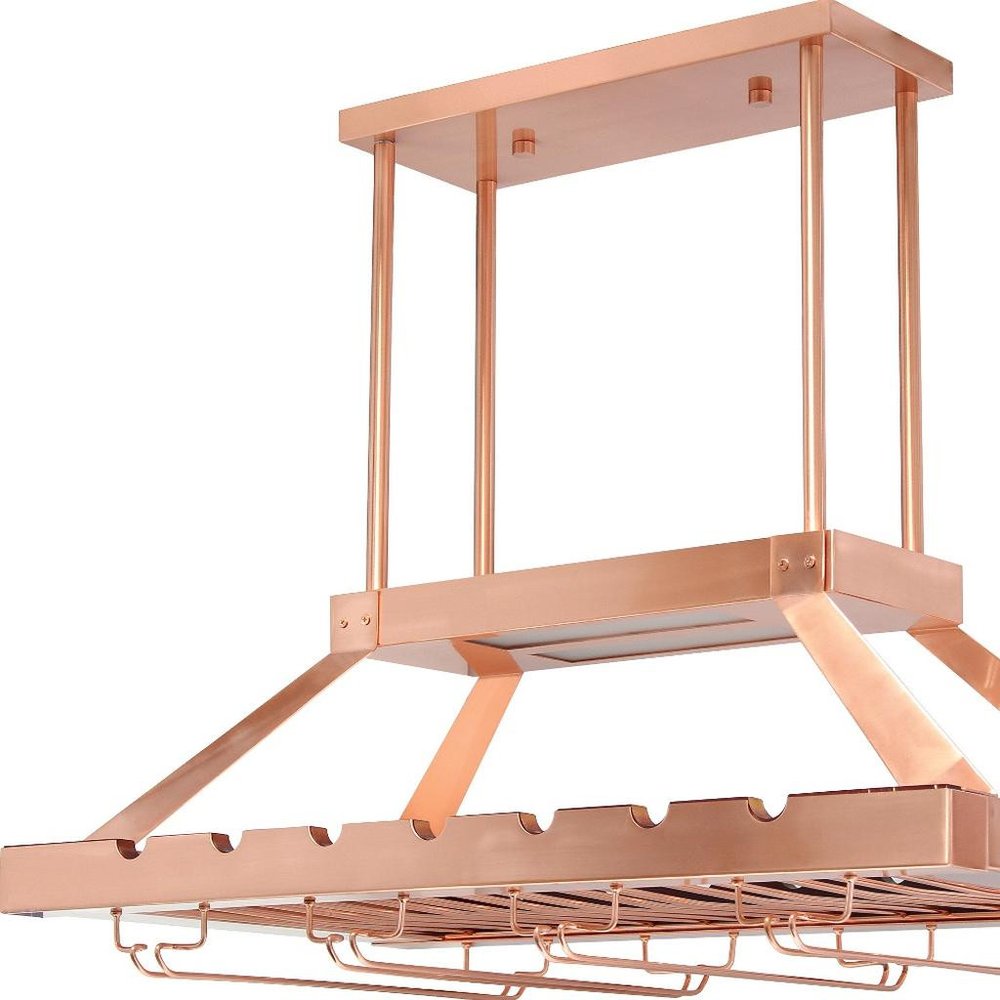 Copper Kitchen Island Two Light Iron LED Edison Bulb Flush Ceiling Light