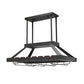 Bronze Kitchen Island Two Light Iron LED Edison Bulb Flush Ceiling Light