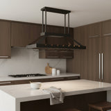 Bronze Kitchen Island Two Light Iron LED Edison Bulb Flush Ceiling Light