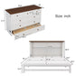 White Wood Queen Murphy Bed With USB And Drawer