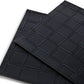 18" Set of Four Black Basketweave Faux Leather Placemats