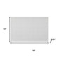 18" Set of Four White Basketweave Faux Leather Placemats