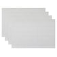 18" Set of Four White Basketweave Faux Leather Placemats