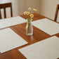 18" Set of Four White Basketweave Faux Leather Placemats