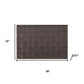 18" Set of Four Espresso Basketweave Faux Leather Placemats