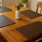 18" Set of Four Espresso Basketweave Faux Leather Placemats