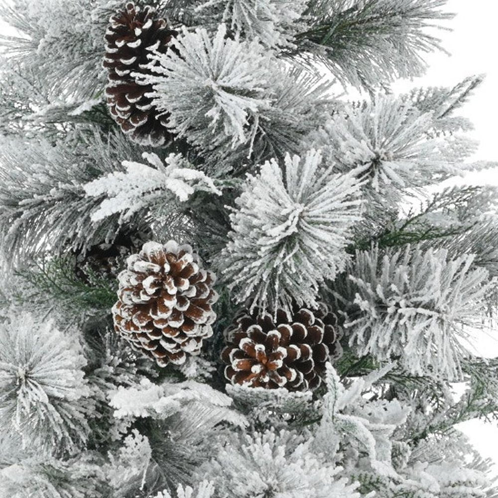 4' Pre Lit Extra Full Frosted Pine Christmas Tree With Decorations