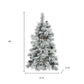 4' Pre Lit Extra Full Frosted Pine Christmas Tree With Decorations