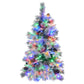4' Pre Lit Extra Full Frosted Pine Christmas Tree With Decorations