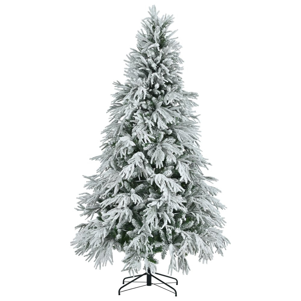 7.5' Pre Lit Extra Full Frosted Pine Christmas Tree