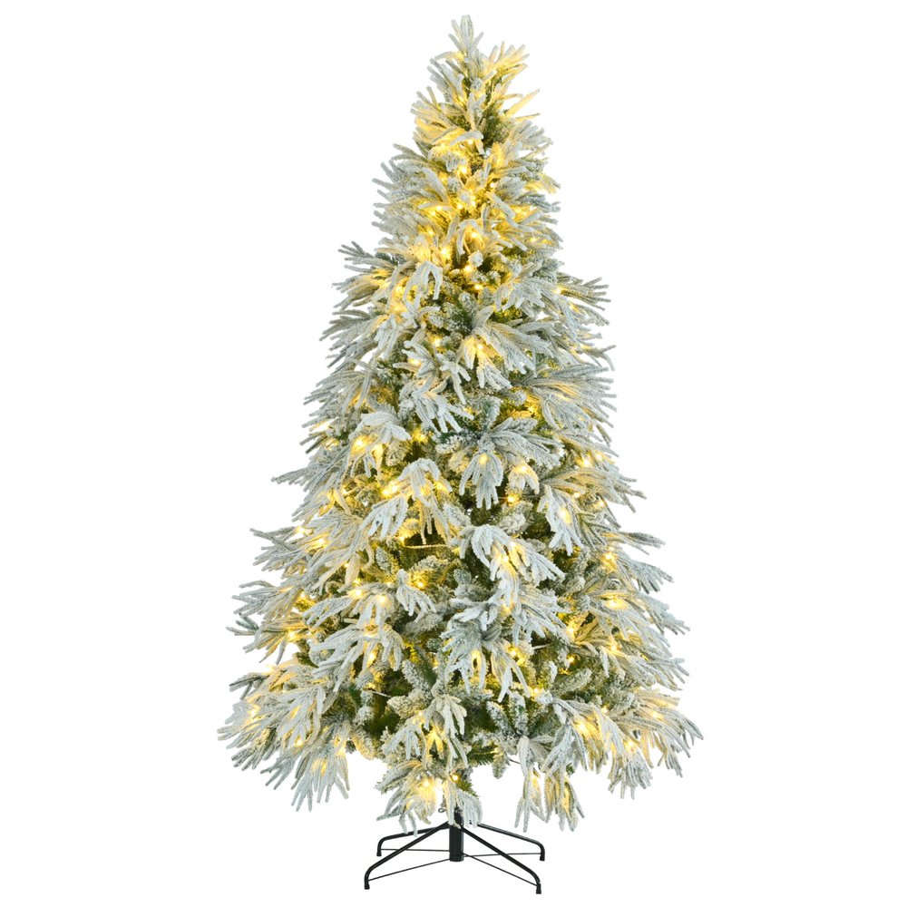 7.5' Pre Lit Extra Full Frosted Pine Christmas Tree