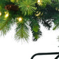 6' Pre Lit Extra Full Pine Christmas Tree With Garland And Wreath Set