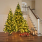 Three Piece Pre Lit Extra Full Frosted Pine Christmas Tree Set