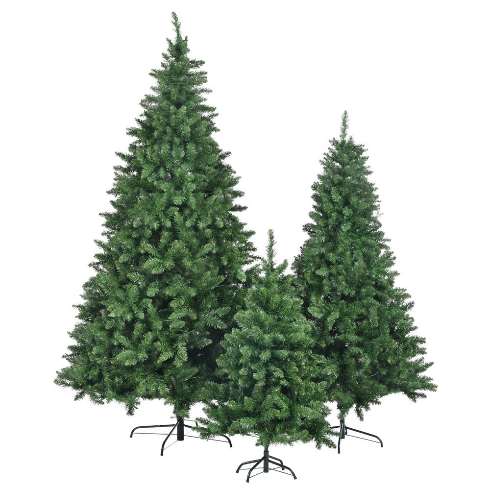 Three Piece Pre Lit Extra Full Frosted Pine Christmas Tree Set