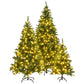 Three Piece Pre Lit Extra Full Frosted Pine Christmas Tree Set