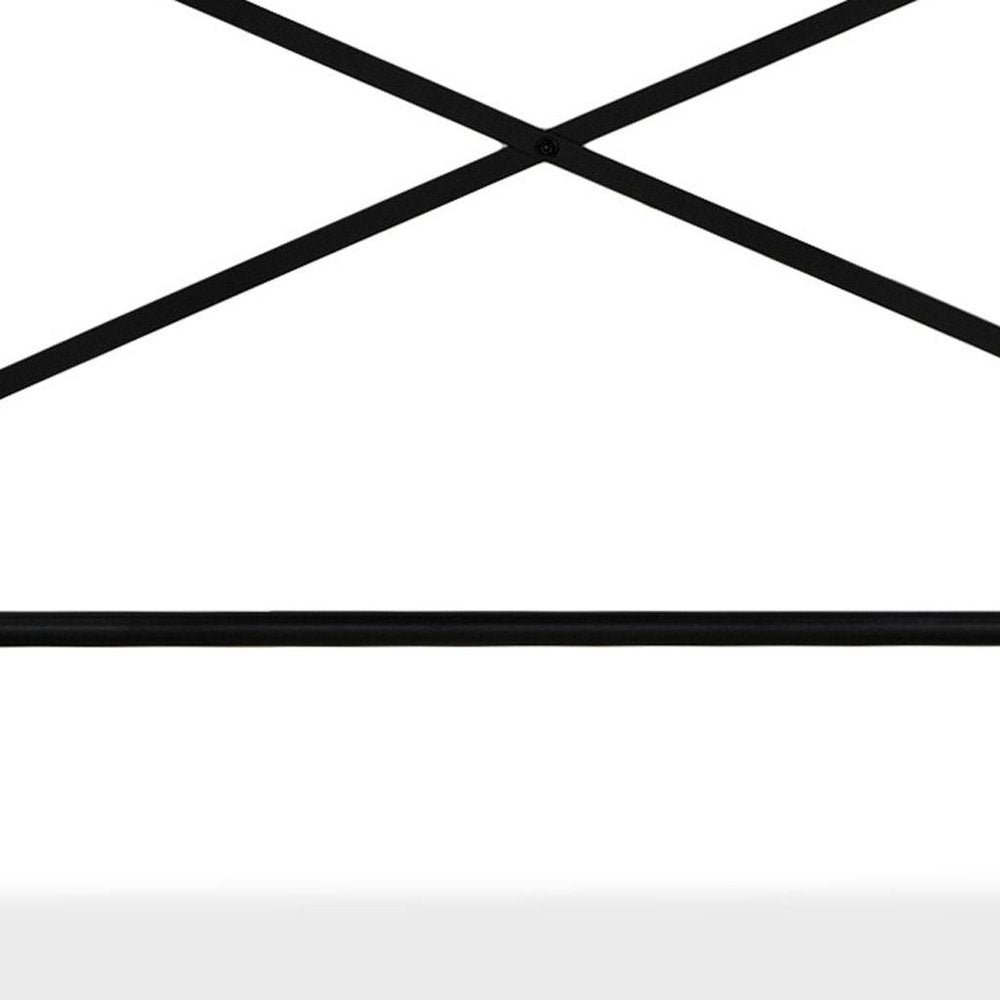 41" Black Natural And White Wood and Iron Vanity Table With Mirror And Lights