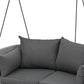 40" Gray Woven Rattan Outdoor Swing Chair with Gray Cushion