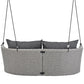 40" Gray Woven Rattan Outdoor Swing Chair with Gray Cushion