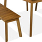 Three Piece Natural Solid Wood Outdoor Patio Set With Table