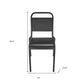 Set of Two Black Aluminum Outdoor Stacking Dining Chairs