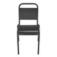 Set of Two Black Aluminum Outdoor Stacking Dining Chairs