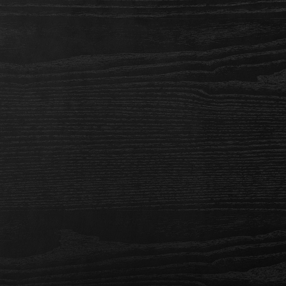 Black Solid Wood Open Back Dining Side Chair