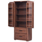 71" Brown Wood Pantry Or Storage Closet