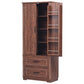 71" Brown Wood Pantry Or Storage Closet
