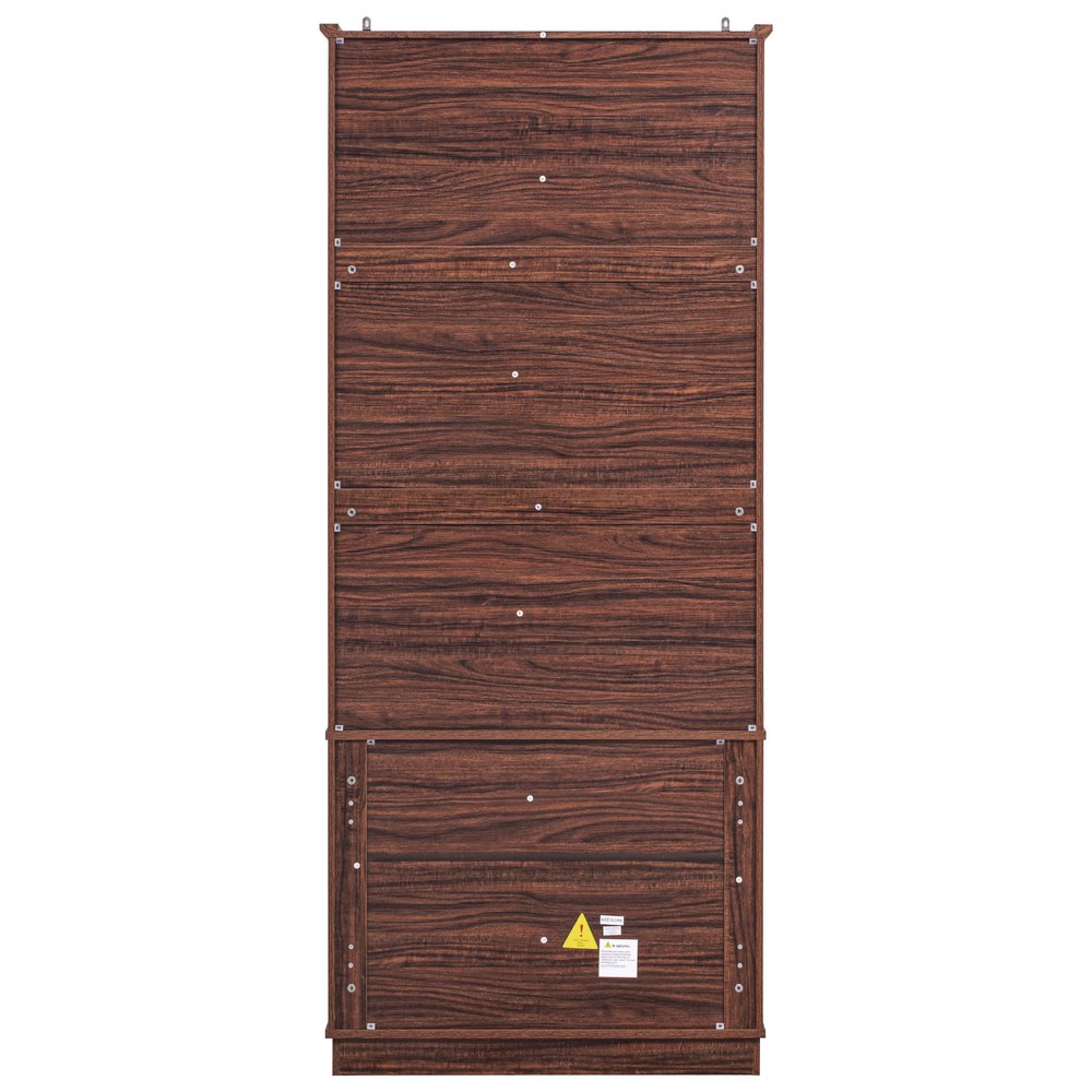 71" Brown Wood Pantry Or Storage Closet