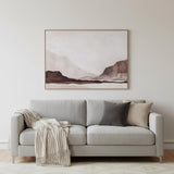 Baffin Hand Painted Brown Floater Frame Wall Art