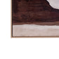 Baffin Hand Painted Brown Floater Frame Wall Art