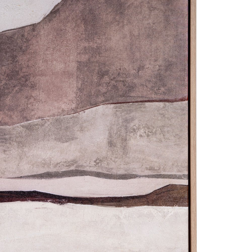 Baffin Hand Painted Brown Floater Frame Wall Art